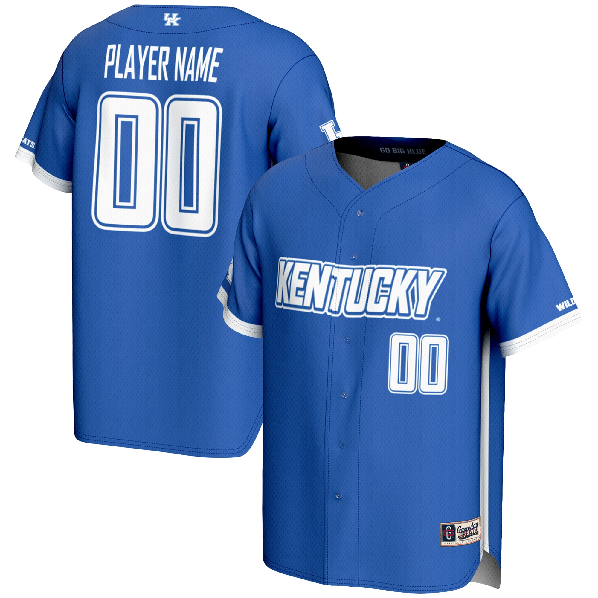 [NJP] Kentucky Wildcats GameDay Greats NIL Pick-A-Player Lightweight Baseball Jersey - Royal