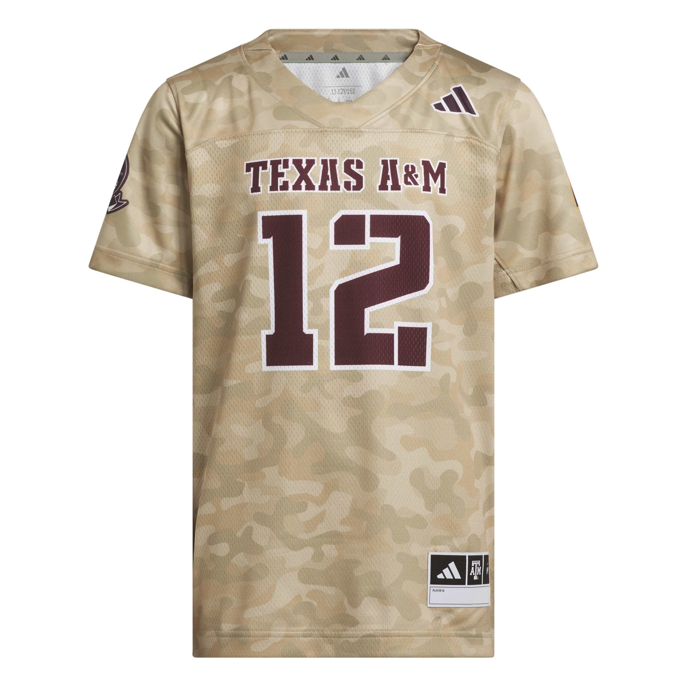 [DDG] Texas A&M Aggies Youth Honor & Support Strategy Football Jersey - Beige