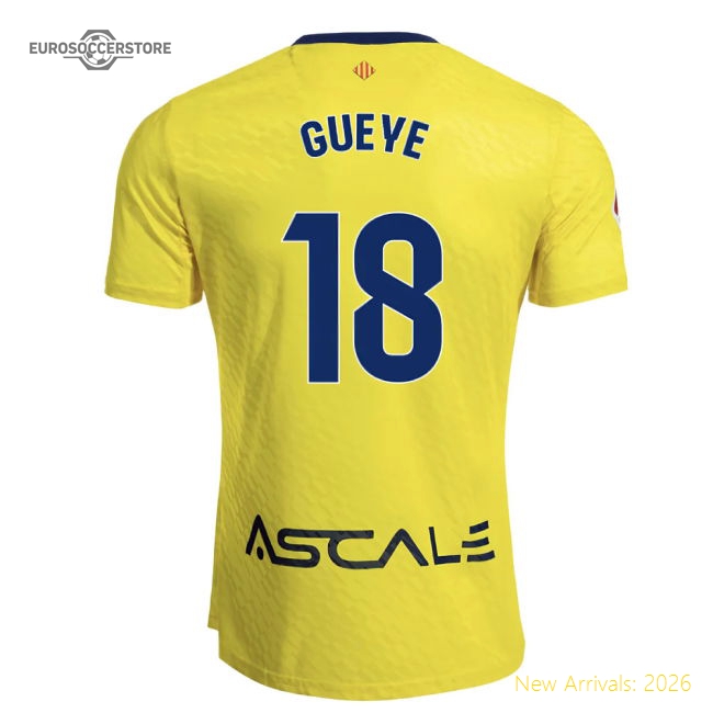 Match-Day Premium 2025-2026 Villarreal Home Shirt (Gueye 18)