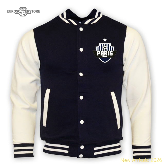 Trending Authentic Psg College Baseball Jacket (Navy) - Kids