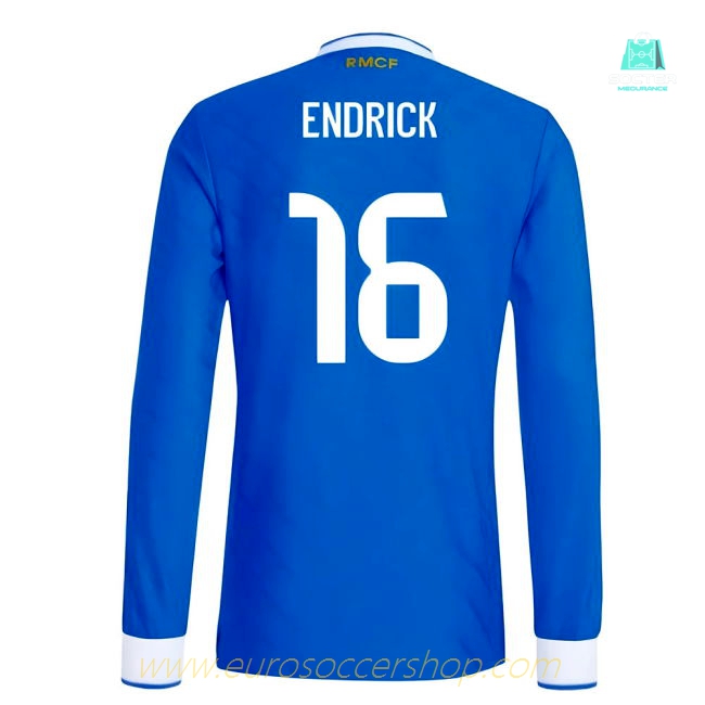 2025-2026 Real Madrid Authentic Long Sleeve Third Shirt (Endrick 16)