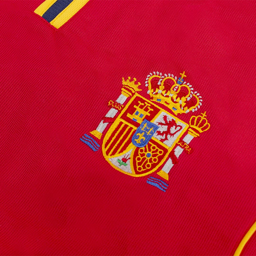 Retro 2000 Spain Home  Soccer Jersey Authentic Kit