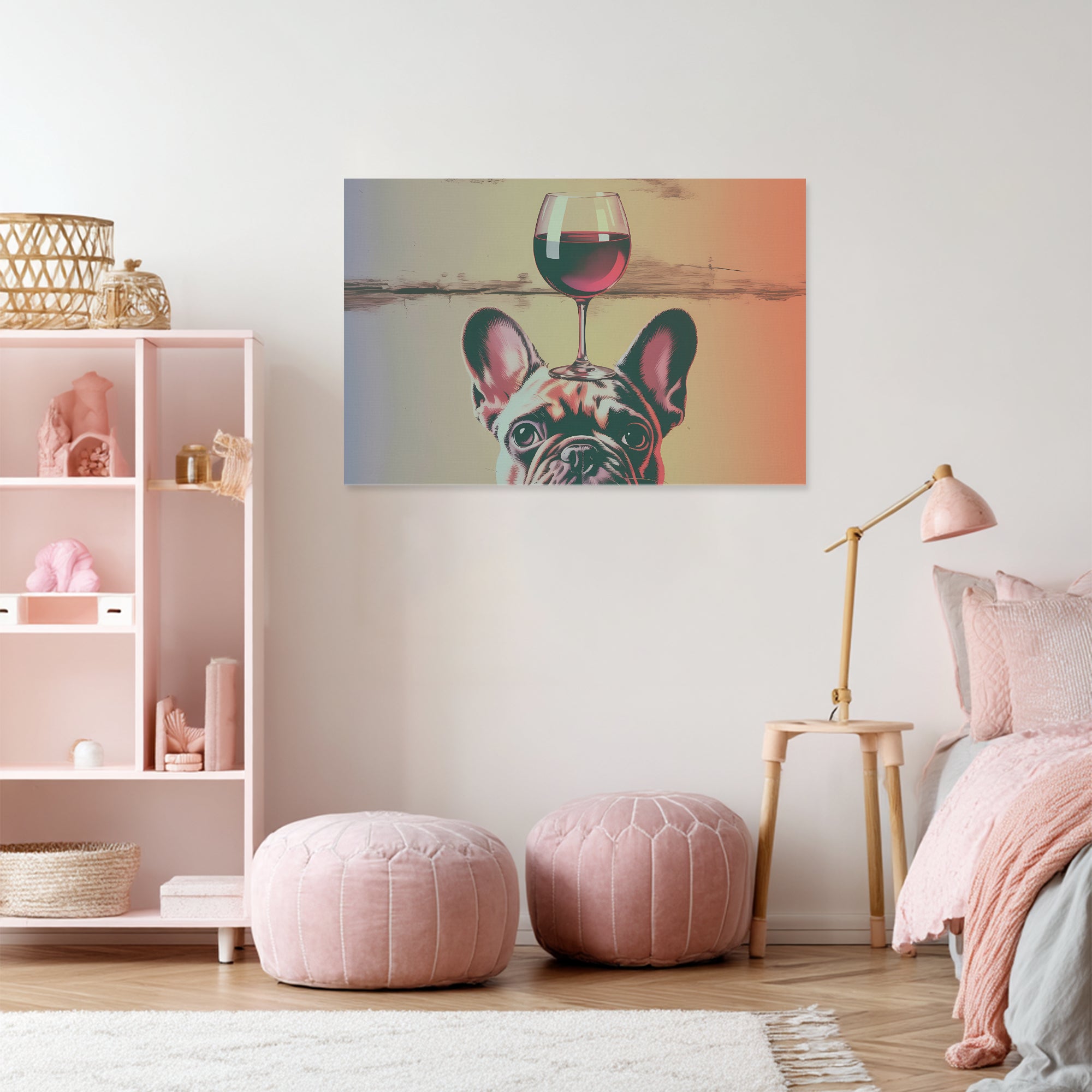 Petunia - Adorable Frenchie canvas Wall Art