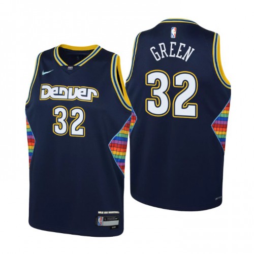 Denver Denver Nuggets #32 Jeff Green Youth Nike Navy 2021/22 Swingman Jersey ¨C City Edition Youth