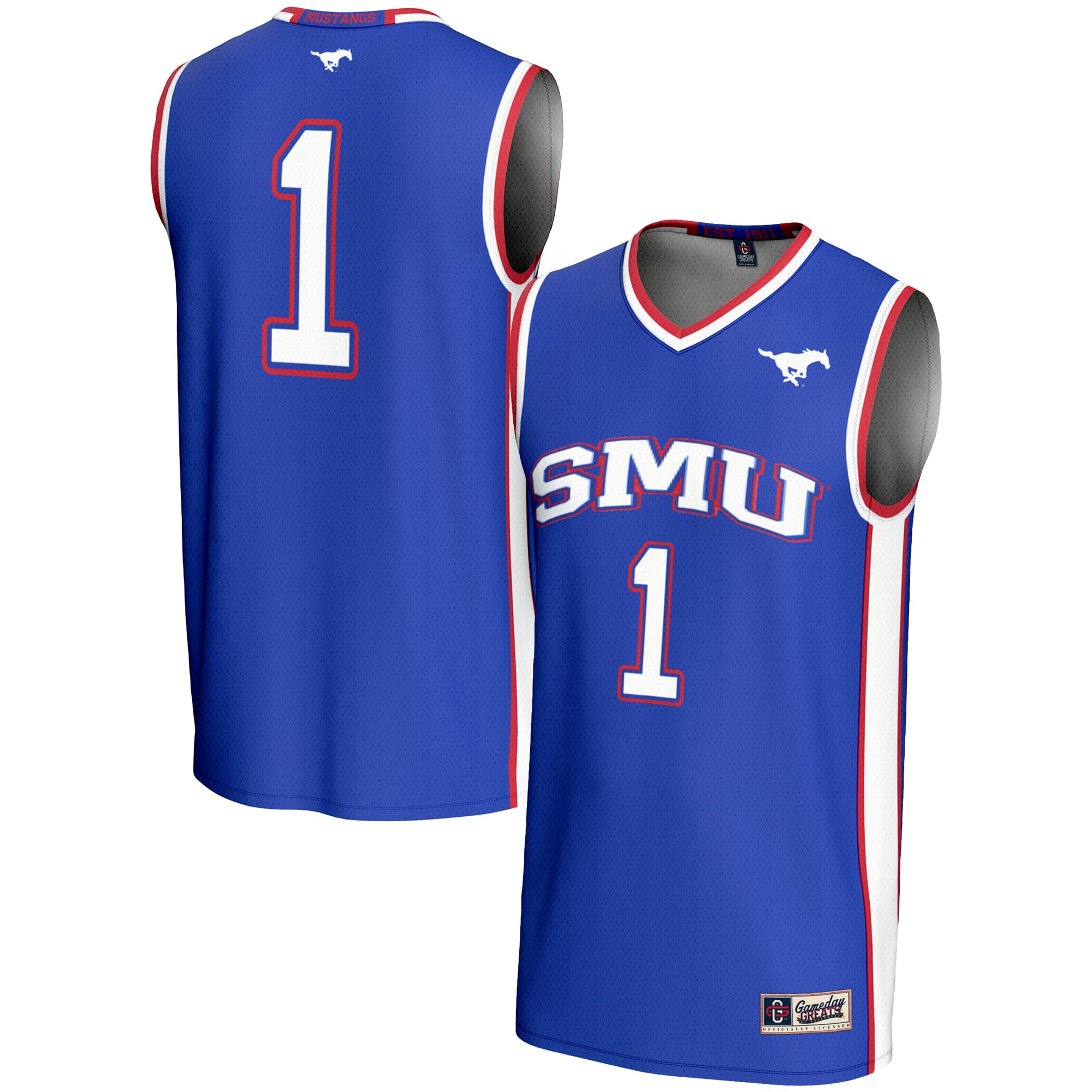 #1 SMU Mustangs GameDay Greats Youth Lightweight Basketball Jersey - Royal