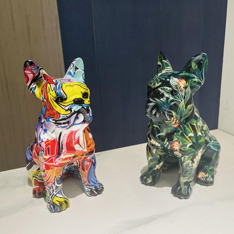ChromaBulldog Vibrant Frenchie Figurines Resin Statue