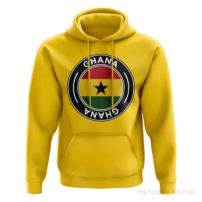Men Ghana Football Badge Hoodie (Yellow)