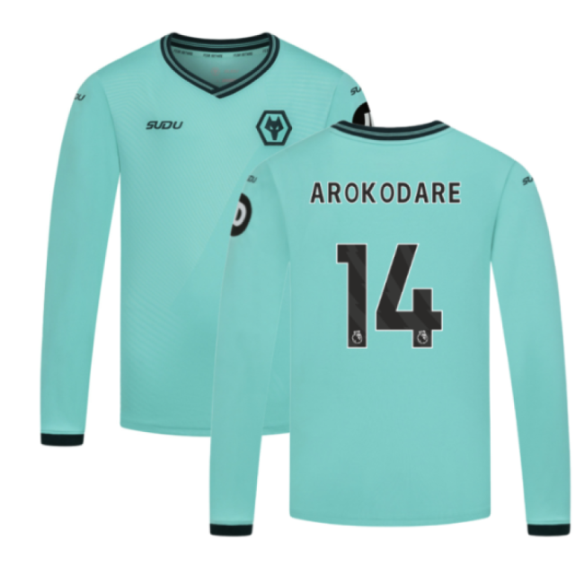 2025-2026 Wolves Long Sleeve Away Jersey (Kids) (Arokodare 14)