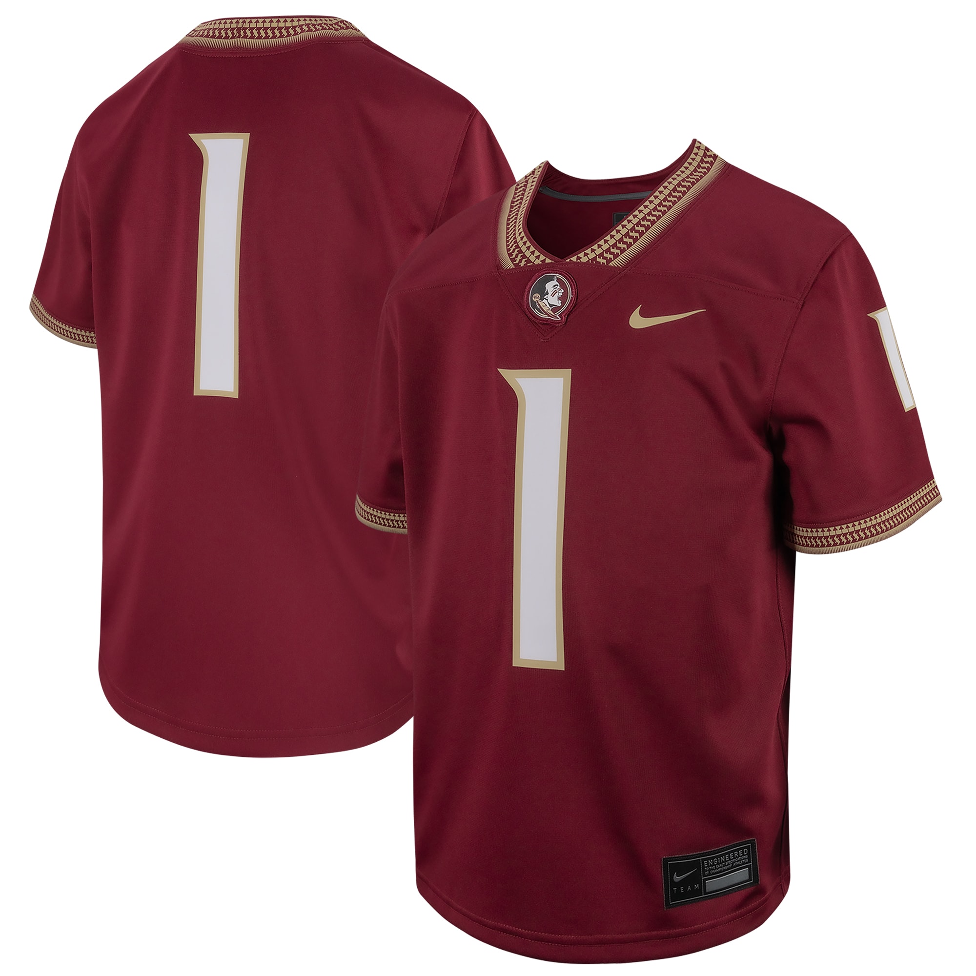 [NJP] # Florida State Seminoles Youth Football Game Jersey - Garnet
