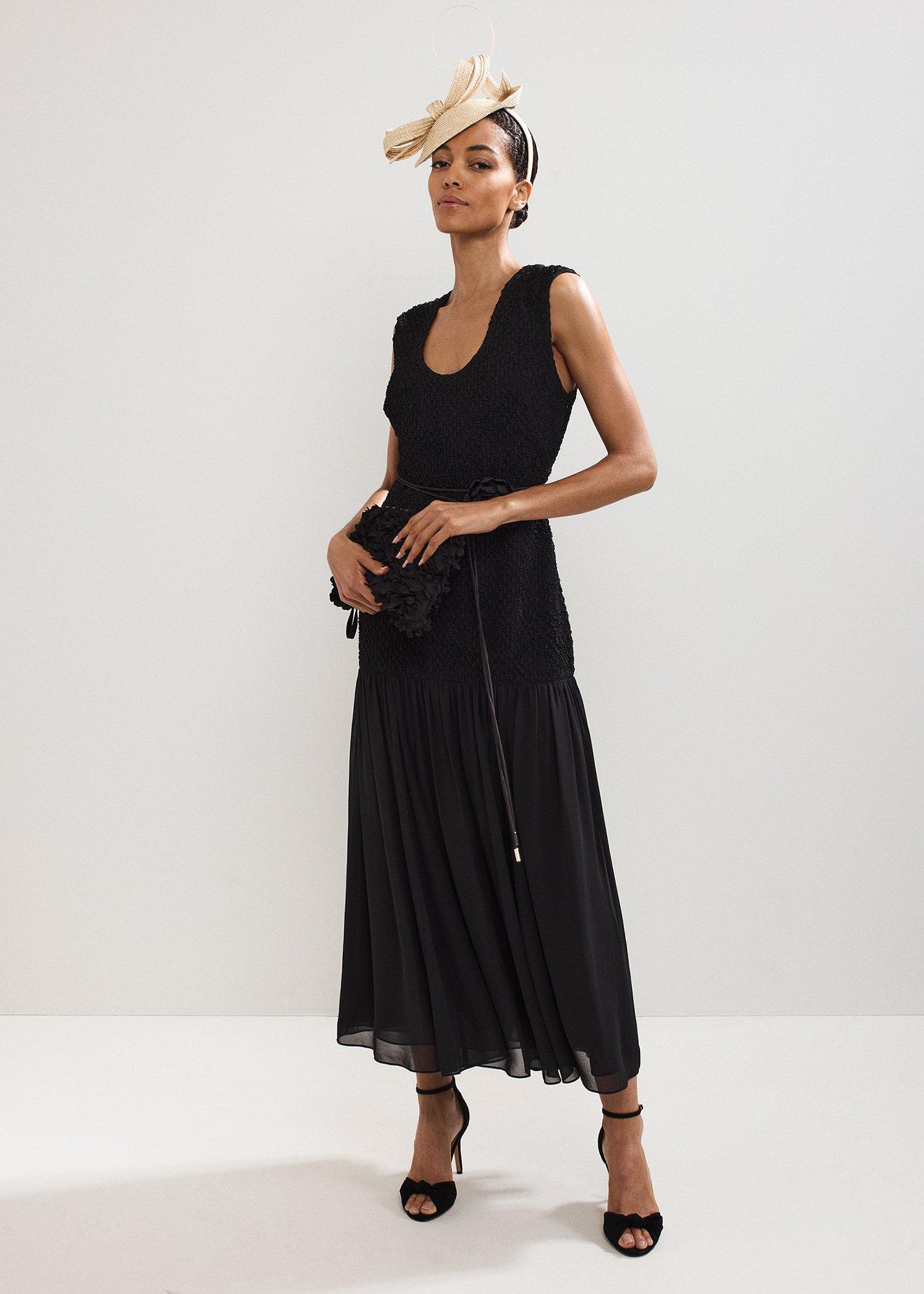 Penelope Textured Midaxi Dress