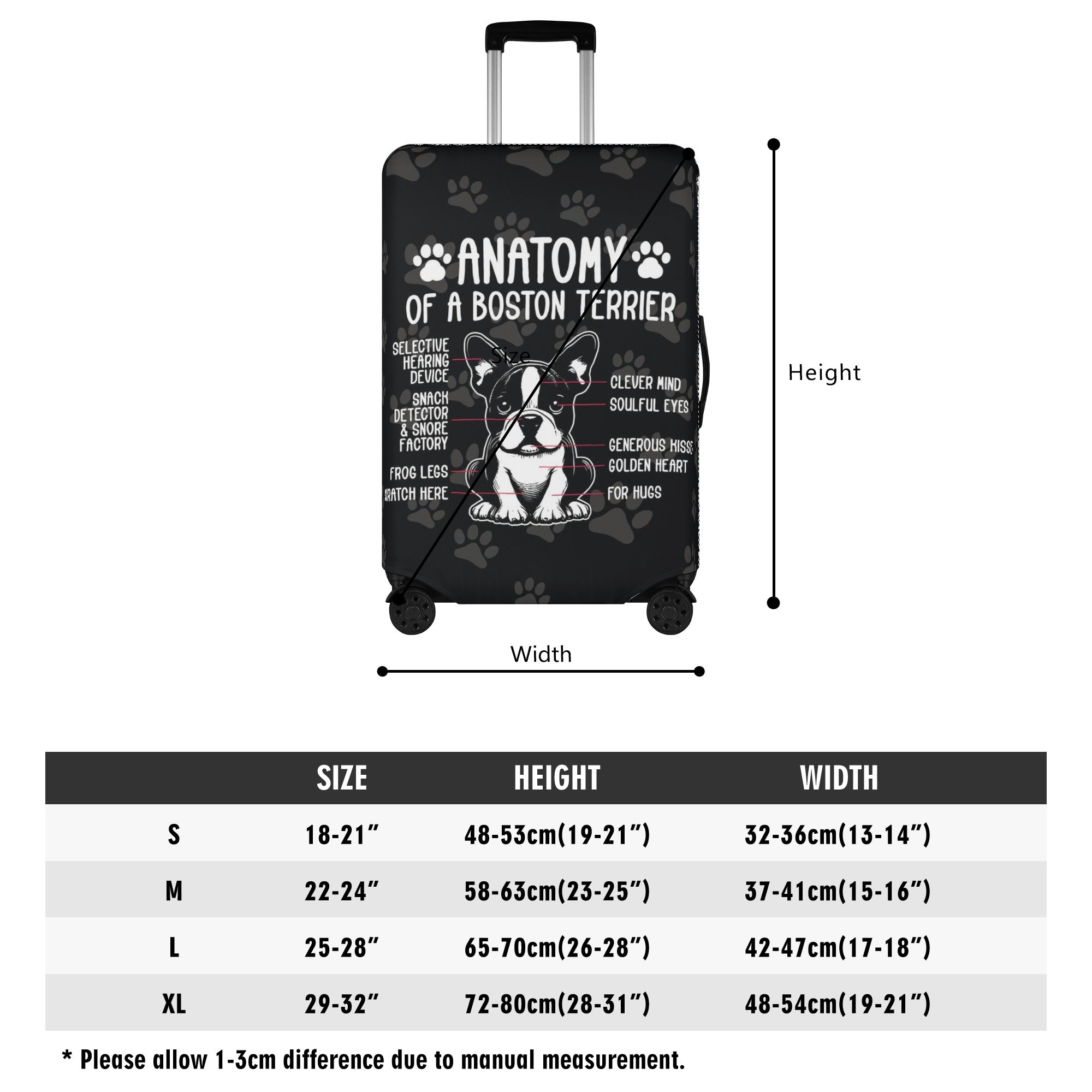 French Bulldog Ginger Luggage Cover For Boston Terrier Lovers Durable Dog Item