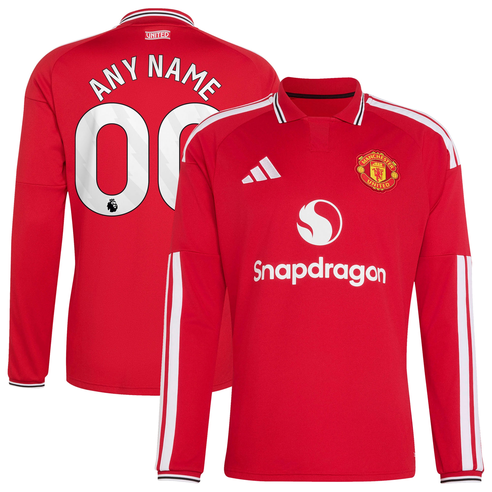 [SJH] Women's Manchester United 2026/27 Home Replica Long Sleeve Custom Jersey - Red