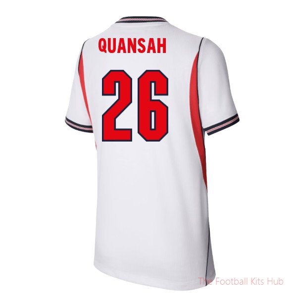 2026-2027 England Home Shirt Quansah #26 Match Jersey - Team Kit