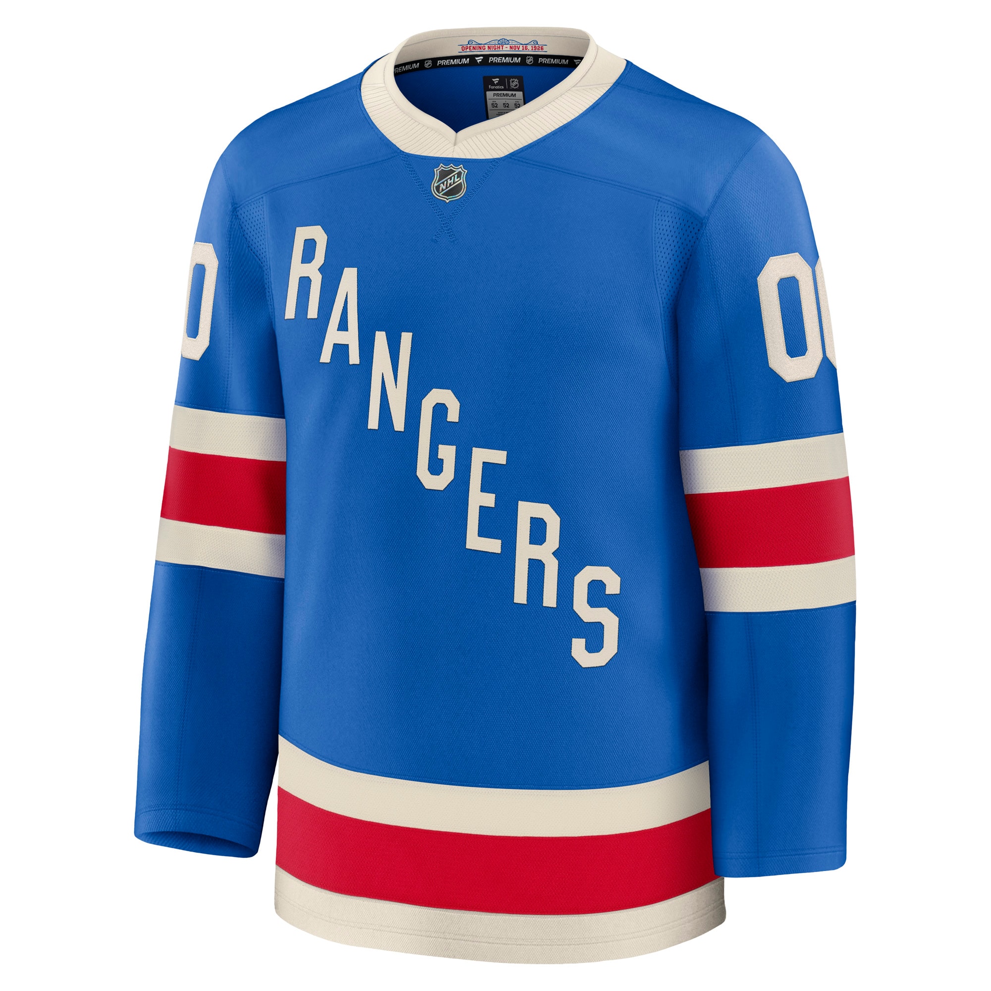 [SJH] New York Rangers Centennial Premium Custom Jersey - Blue