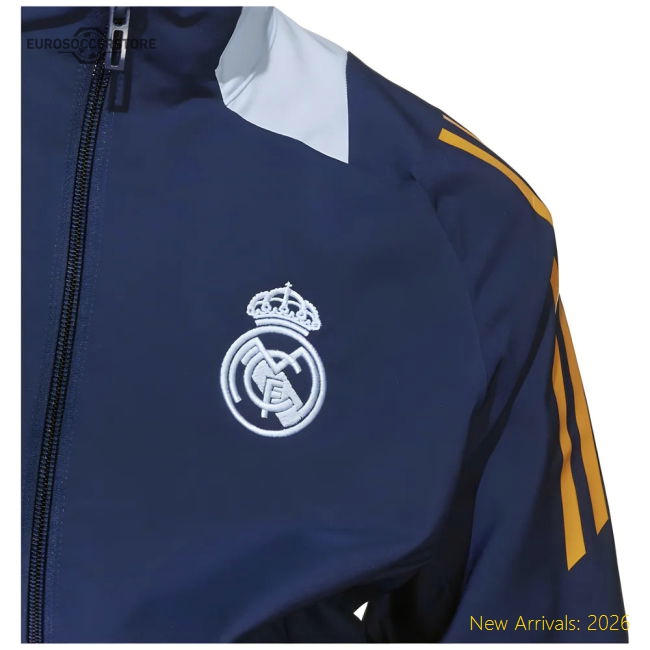 2024-2025 Real Madrid Presentation Jacket (navy) - Kids