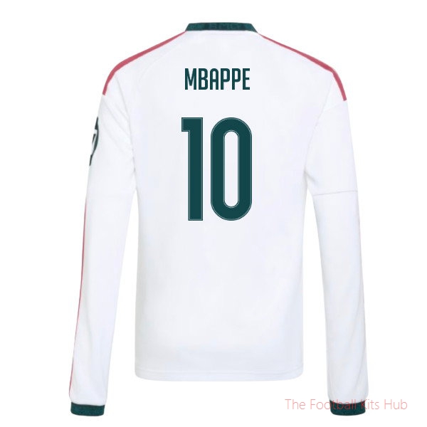 Real Madrid 2026-2027 Long Sleeve Home Shirt (Kids) (Mbappe 10)