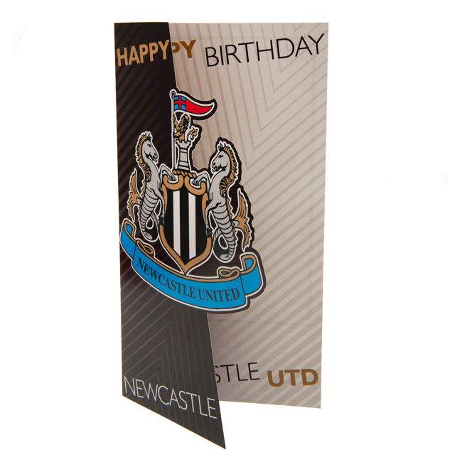 Newcastle United FC Crest Birthday Card - official style
