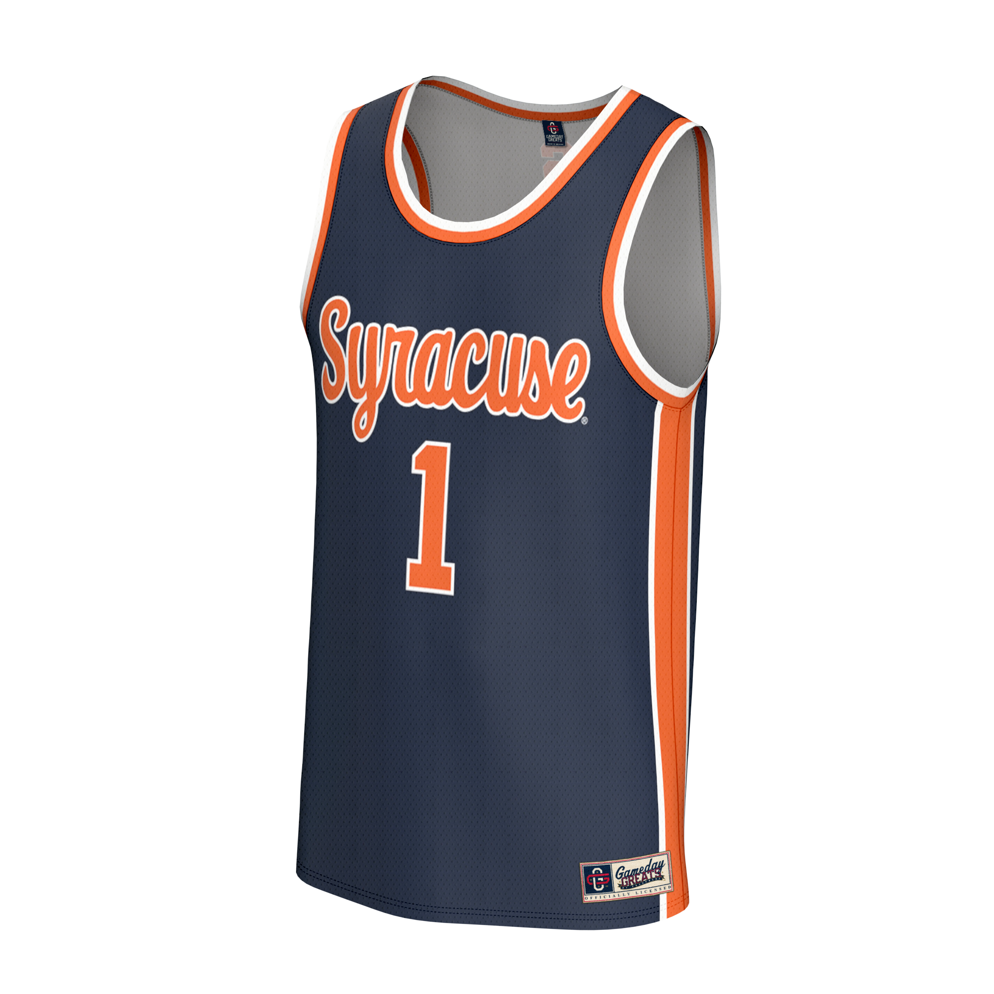 Syracuse Orange GameDay Greats Unisex Lightweight Collegiate Basketball Fashion Jersey - Navy