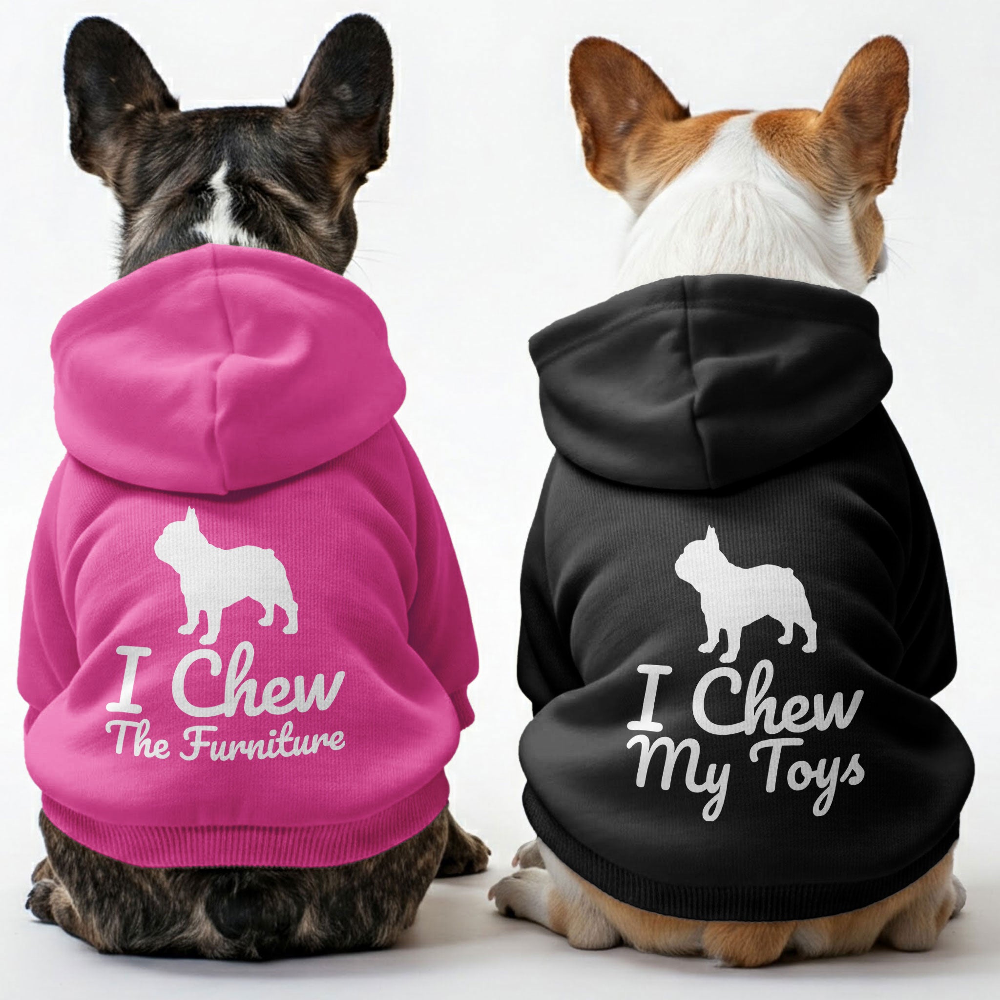 I chew my toys and I chew the furniture - Matching French Bulldog Hoodies – Stylish, Cozy & Personalized!