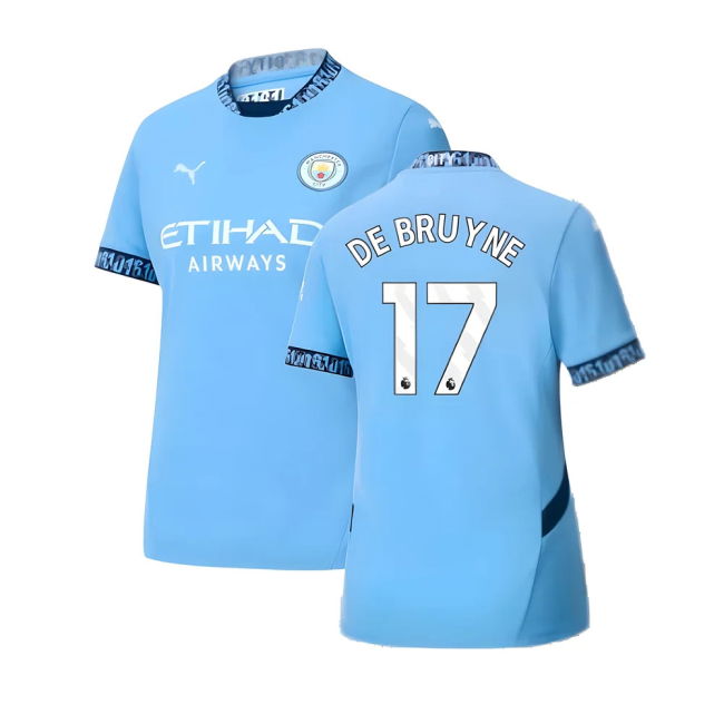 De Bruyne 17 Replica Quality Man City Home Fan Shirt (Womens)