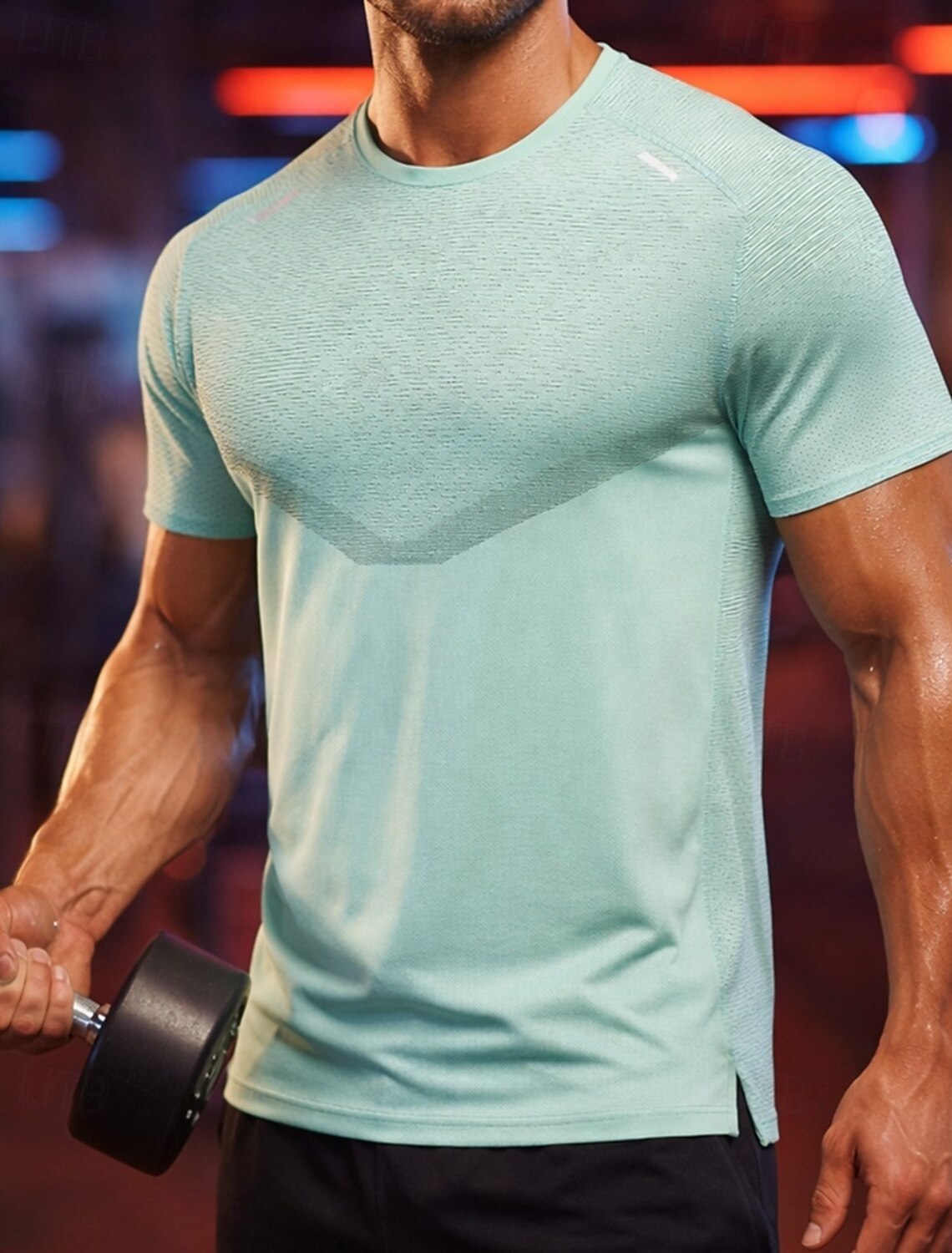 Men's Color Block Running T-Shirt Compression Shirt Athletic Sports