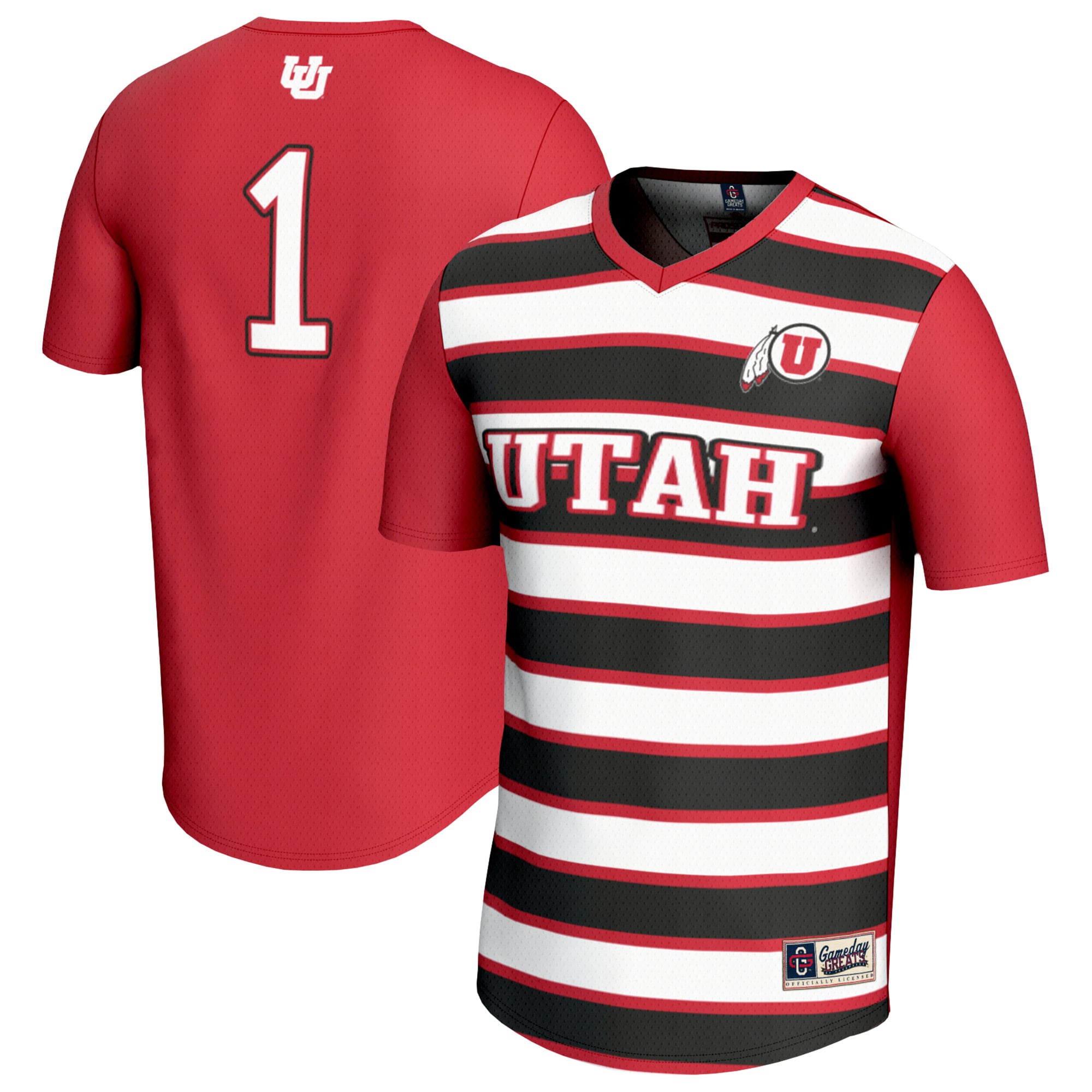 #1 Utah Utes GameDay Greats Unisex Lightweight Soccer Fashion Jersey - Red