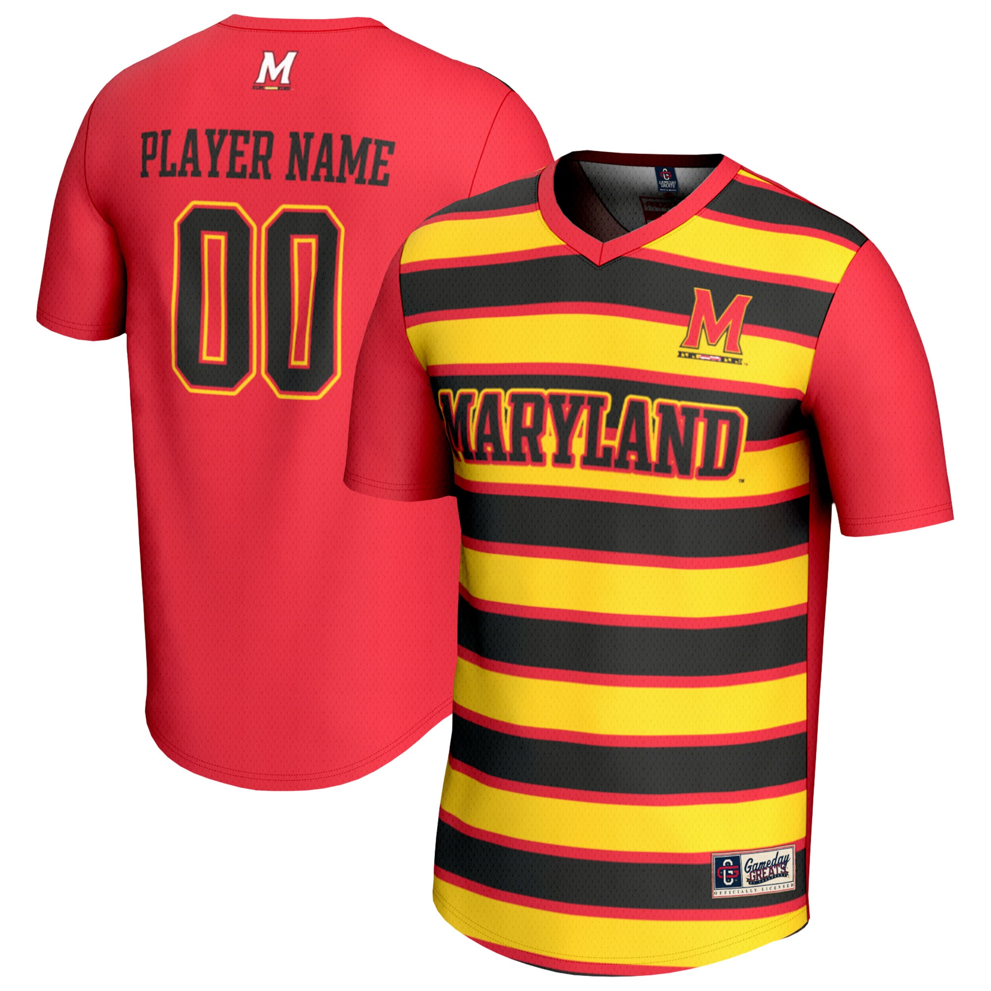 [LK] Maryland Terrapins GameDay Greats Youth NIL Pick-A-Player Collegiate Women's Soccer Lightweight Fashion Jersey - Red
