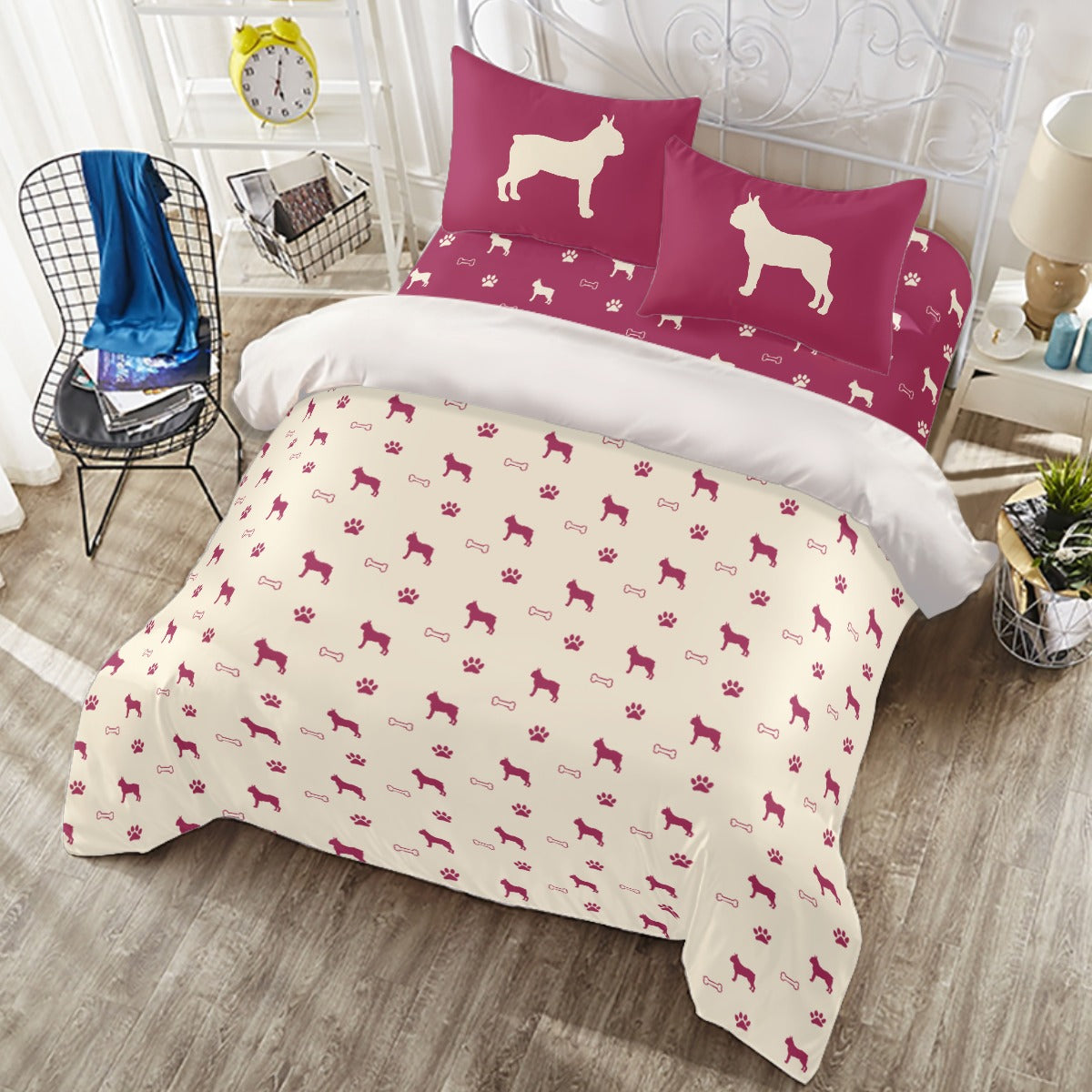 Milo - Warm Duvet Cover Set For Boston Terrier Lovers For Frenchie Pups