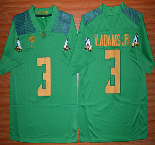 Men's None Green 2024 performance Vernon Adams #3 breathable Jersey