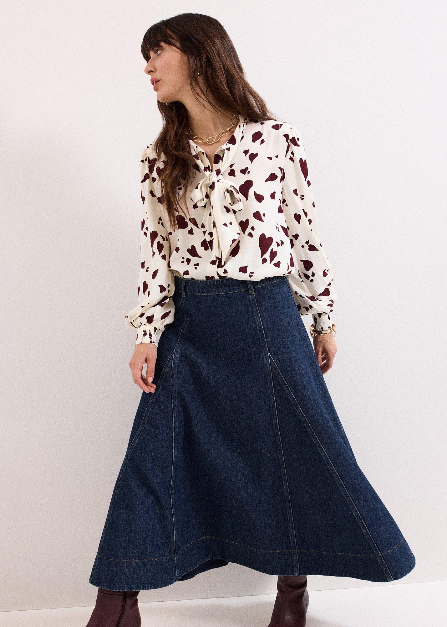 Thea Denim Midi Skirt