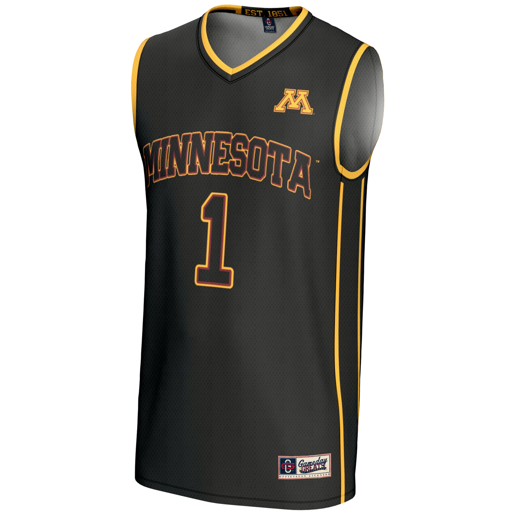 #1 Minnesota Golden Gophers GameDay Greats Youth Lightweight Basketball Jersey - Black