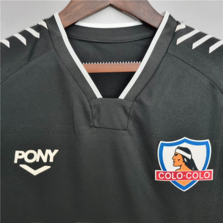 Colo-Colo Retro Soccer Jersey 1992 Black Away Football Shirt -