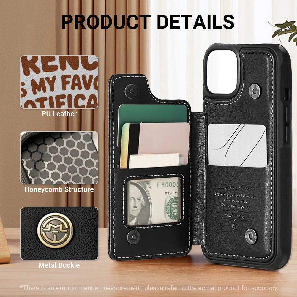 - Stylish Leather Wallet Case For For Iphone & Samsung For Frenchie Fans