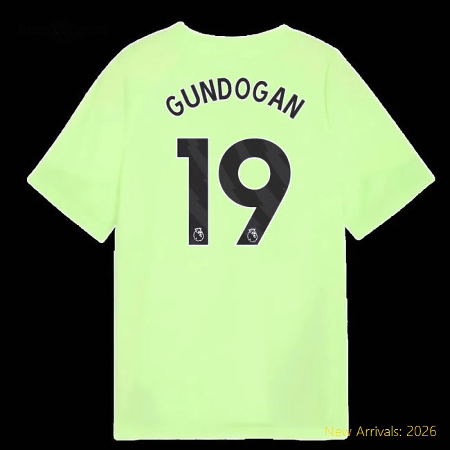 2025-2026 Man City Kids Child-friendly Gundogan Performance Fabric
