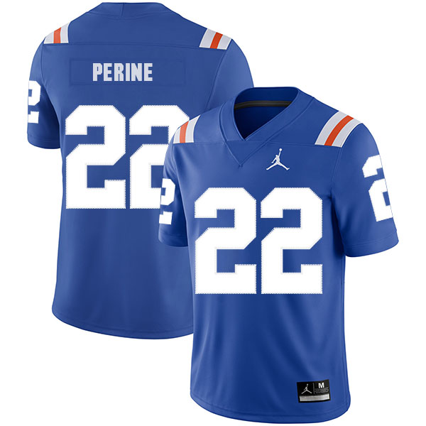 Men's None Lamical Perine #22 game jersey Blue 2024 alternate jersey