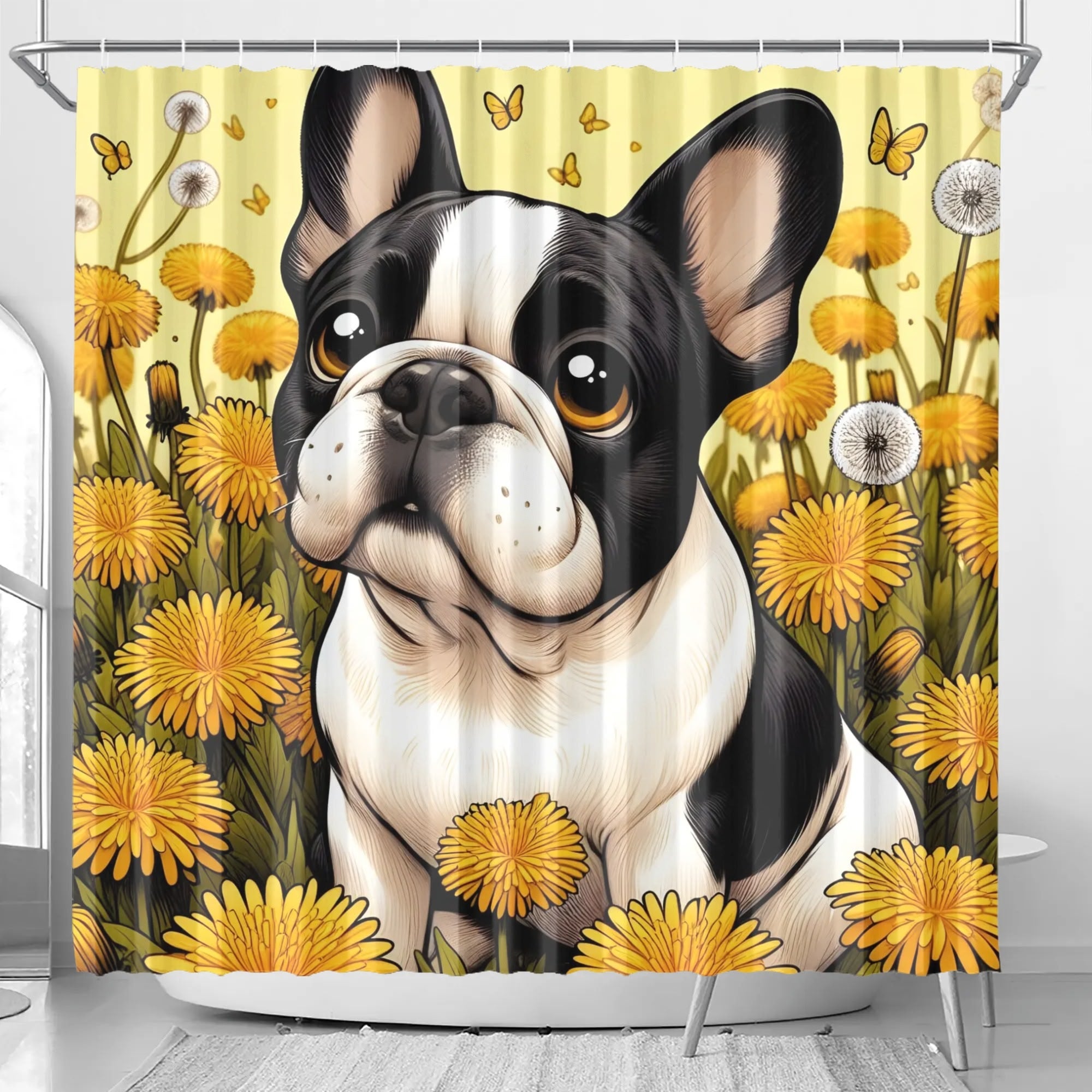 Shower Curtain For Frenchie Lovers Outdoor Use | Vet-recommended