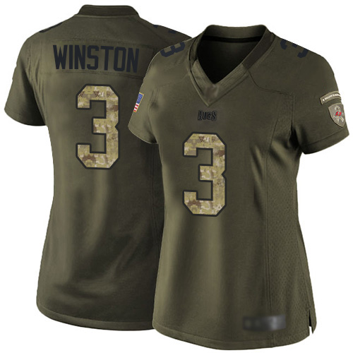 Official NFL T B Buccaneers #3 Jameis Winston White Limited Jersey