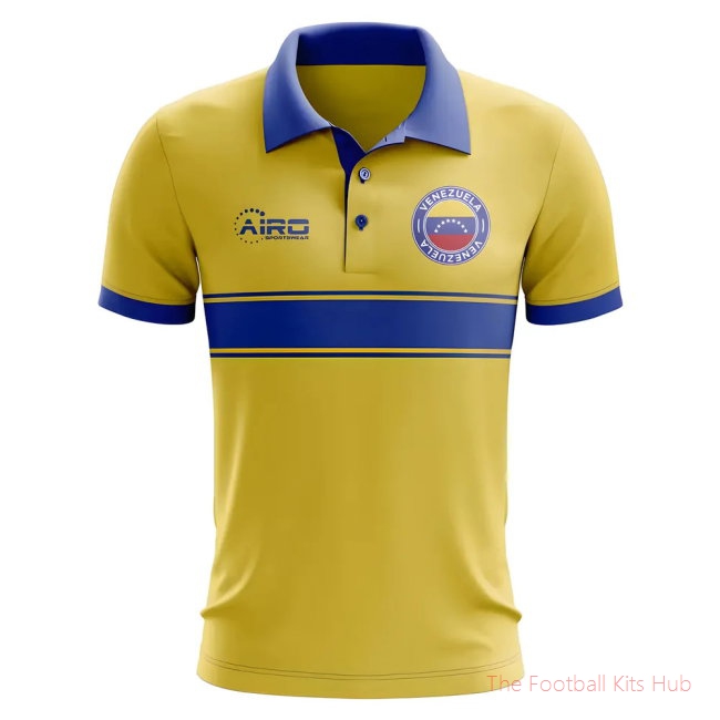 Venezuela Concept Stripe Polo Shirt (Yellow)