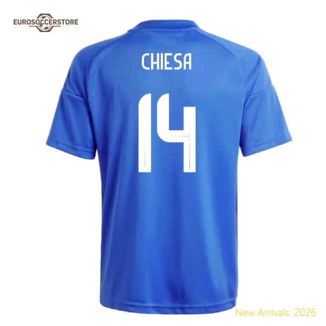 Durable Kids Football Team Chiesa Jersey 2024-2025 Soft-touch