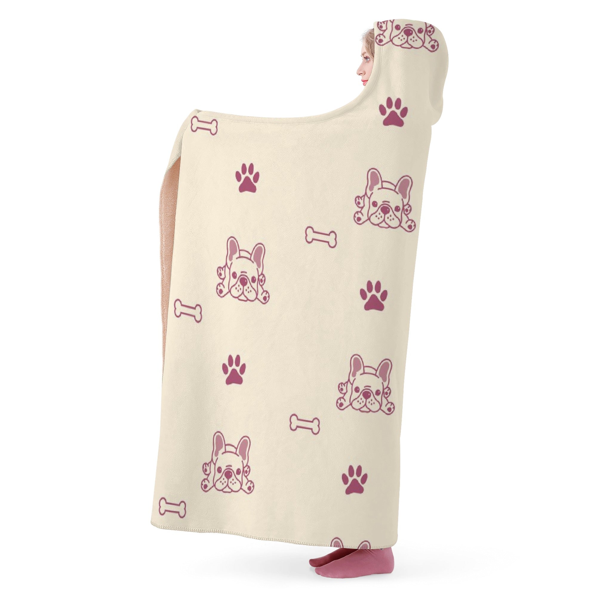 Fashion-Forward Pet-Lover Stella - Hooded Blanket for Everyday Wear