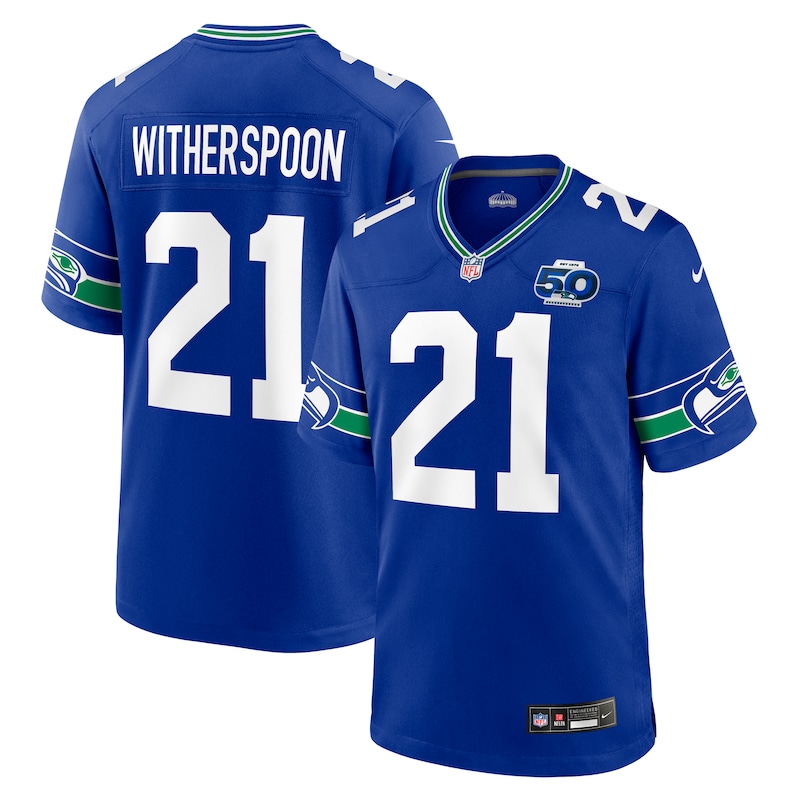None Devon Witherspoon Team Captain SEA Seahawks Great Value Jersey