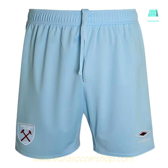 2024-2025 West Ham Home Change Shorts (Sky Blue) - Kids