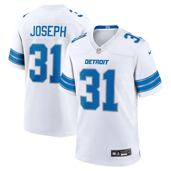 None Kerby Joseph Game Jersey - White | NFL Player Jersey | NFL Footba