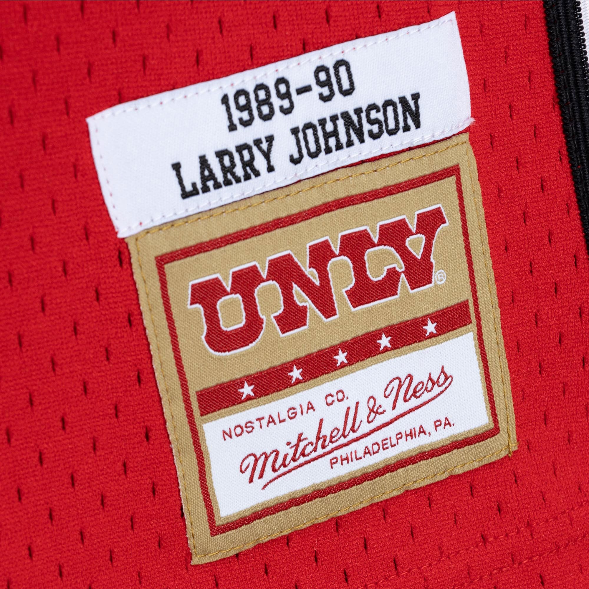[NJP] Larry Johnson UNLV Rebels 1989/90 Player Swingman Jersey - Red