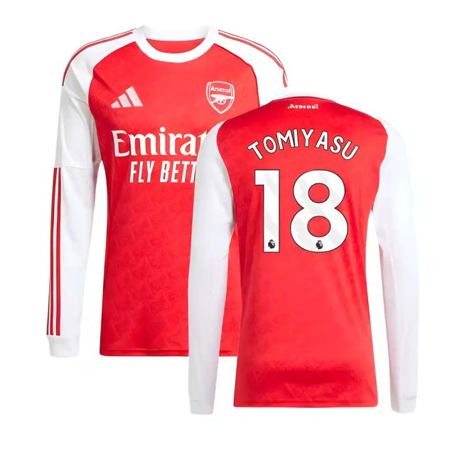 Arsenal Arsenal Long Sleeve Home Shirt Tomiyasu #18 Pro Series Mat...