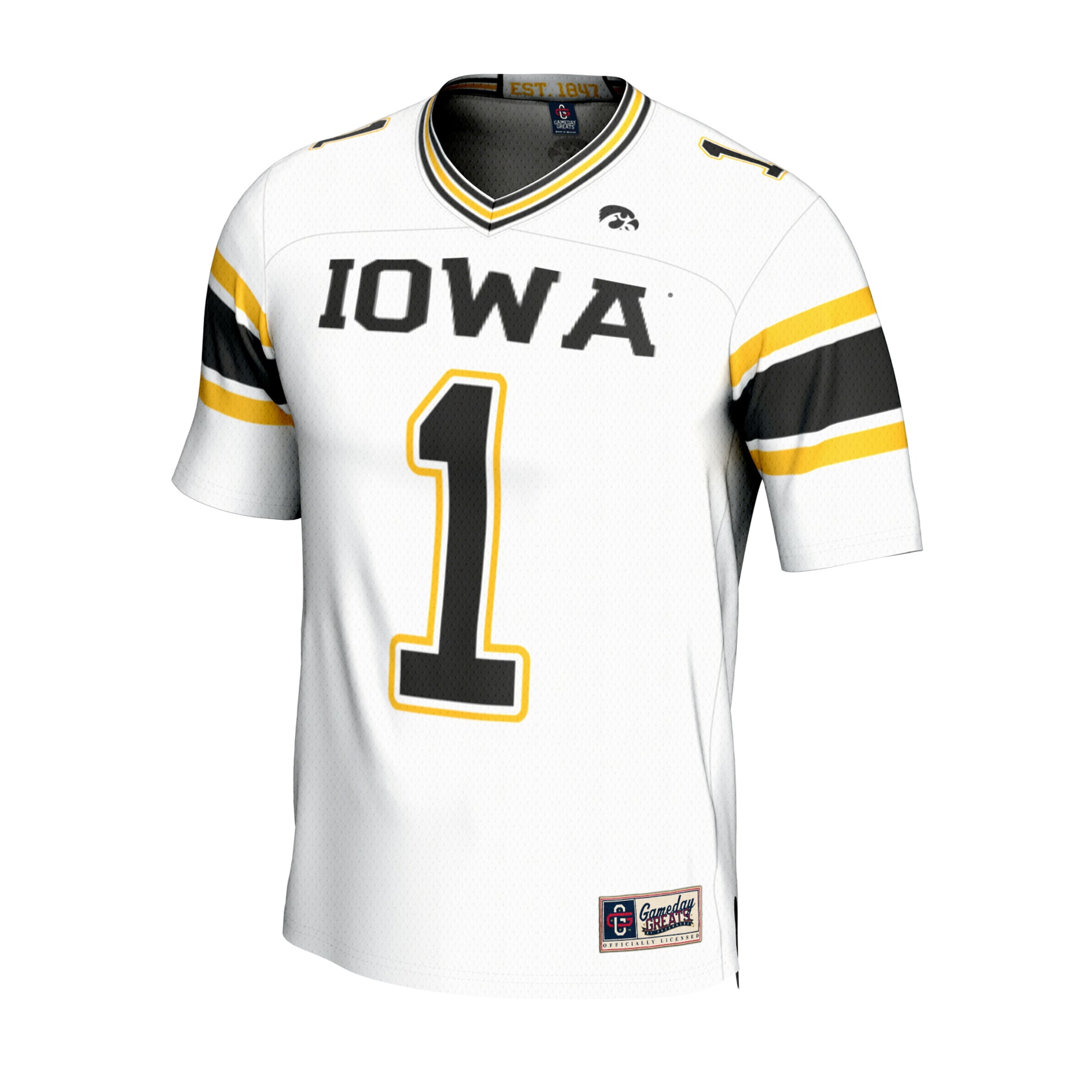 Iowa Hawkeyes GameDay Greats Unisex Lightweight Collegiate Football Fashion 2026 Season Football Jersey - White