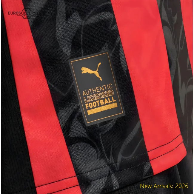 Popular Match-Day 2025-2026 Ac Milan Long Sleeve Home Shirt