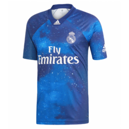 18-19 Real Madrid EA Sports Blue Jersey Shirt - Official Replica 3446