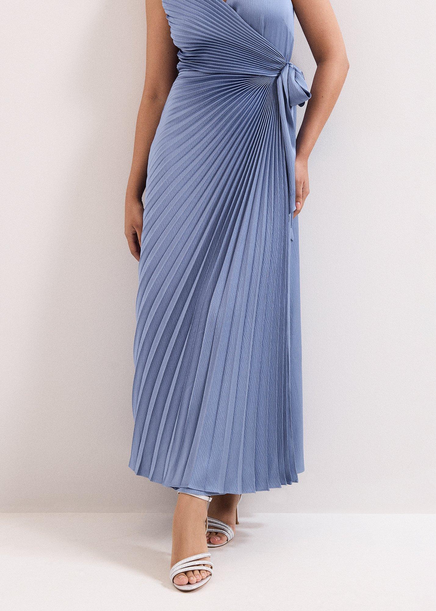 Petite Emlyn Wrap Satin Maxi Dress