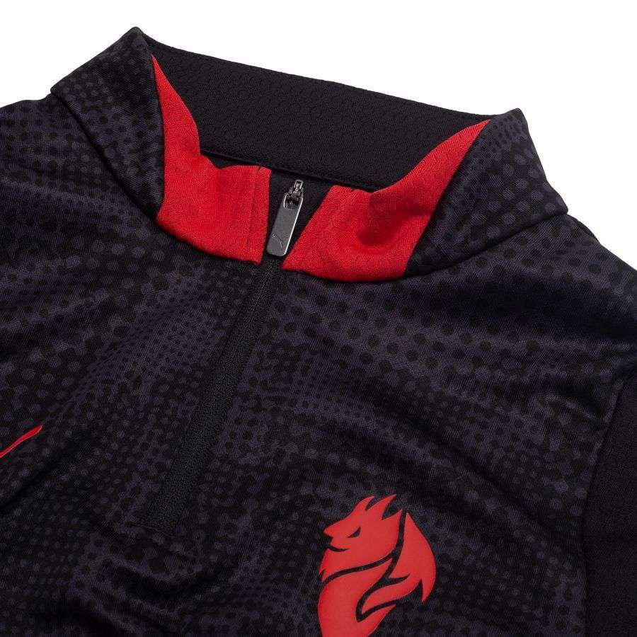 Milan Training Shirt 1/4 Zip - PUMA Black/For All Time Red Kids